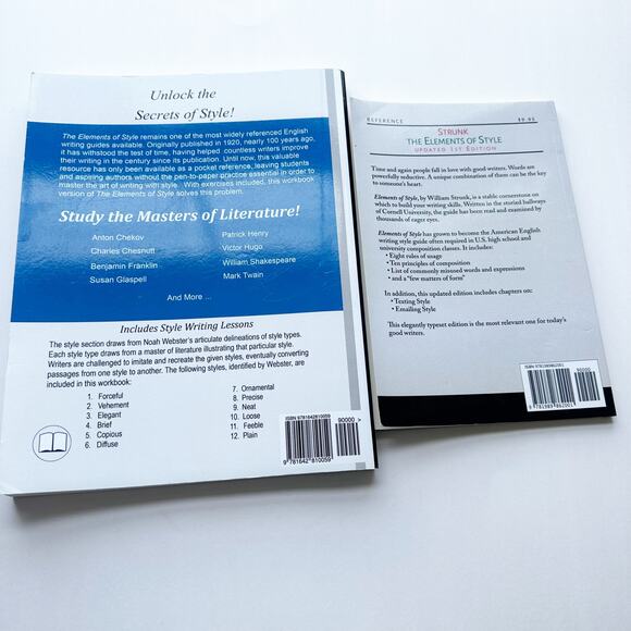 Elements of Style Text & Workbook William Strunk Jr. Set of 2 Writing Guides - Picture 4 of 9